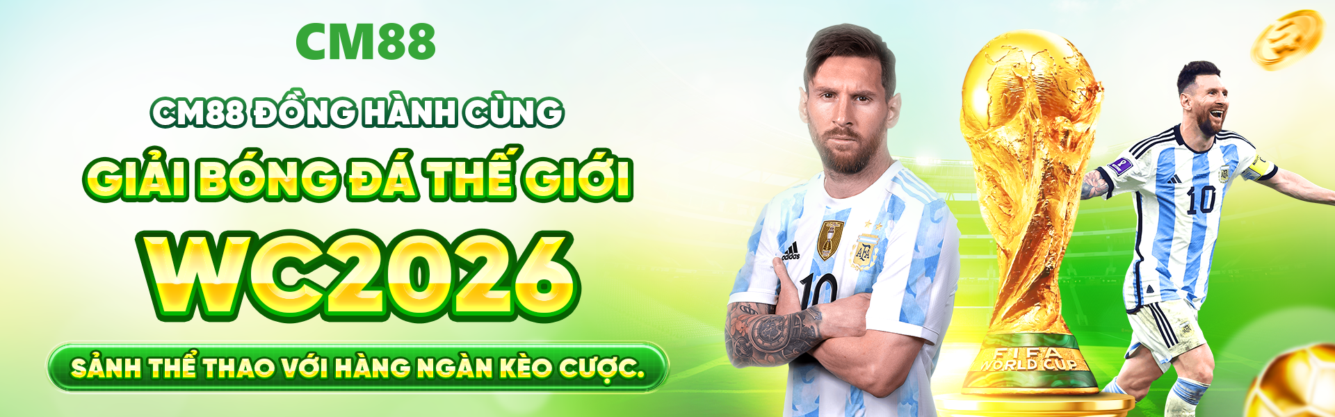 CM88 mang đến không gian thể thao đa dạng với hàng trăm sảnh cược, giúp người chơi bắt trọn cảm xúc World Cup 2026 và gia tăng trải nghiệm giải trí.